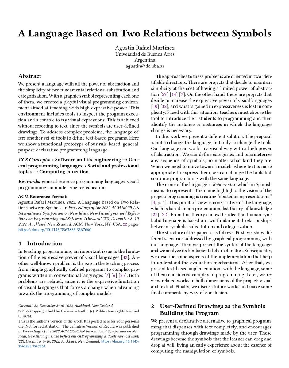 For those fellow programmers who asked me for more details about the language, here is the paper that I will present at <a href="/Splashcon/">SPLASH Conference</a> github.com/agustincico/Pa… I thank David Ungar <a href="/senderPath/">David Ungar</a> <a href="/HernanWilkinson/">Hernan Wilkinson</a> <a href="/fast_arg/">F.A.S.T.</a> for their advice and support. There are more thanks in the paper.