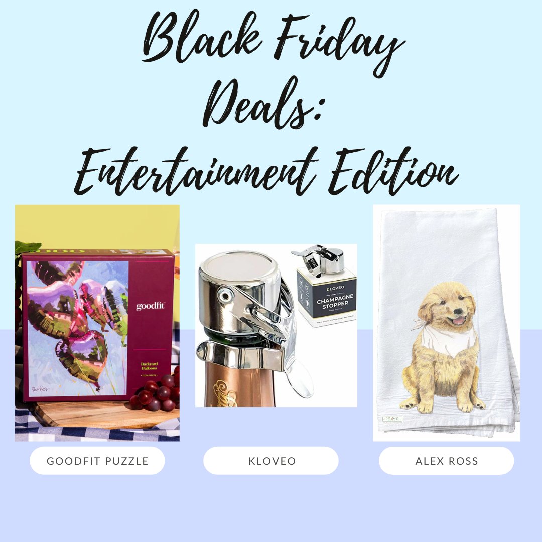 orcacomm's tweet photo. As an entertainer, getting party items on a deal is topnotch! @goodfit, @kloveo, and @AlexRossWorld1 are having Black Friday deals so make sure you check them out! #blackfriday #blackfridaydeals #entertainmentedition https://t.co/9TOEMhWpfr