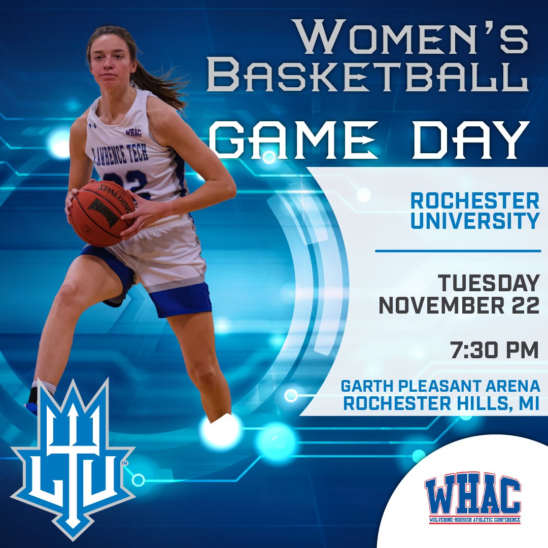 🚨 Game Day!!
🏀 <a href="/LTUWBasketball/">LTU Women's Basketball</a> 
🆚 Rochester 🗓️ 11/22 🕐7:30PM
📍 Rochester Hills, MI
📺 bit.ly/3V2mDEw
📊 bit.ly/3OoDHlj