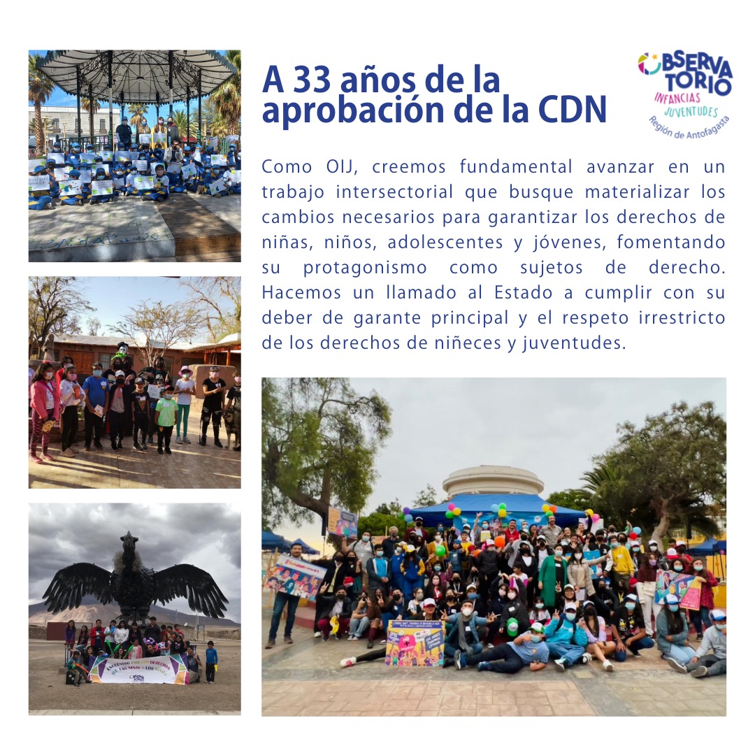 Ayer se conmemoró la aprobación de la Convención de los Derechos de los Niños y las Niñas📜

Por ello, esta semana junto a la Red Intersectorial por las Infancias y Juventudes realizaremos dos actividades en comunas de la región✨

📌Encuentra más info en nuestras redes sociales.
