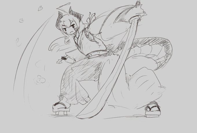 #毎日お絵かき練習共有
色塗りまで間に合いませんわ～～～～～ 