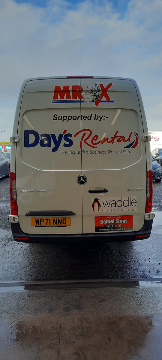 Daniel Signs Ltd (@daniel_signs) on Twitter photo Proud to fit graphics today for local charity facebook.com/MrXAppeal/ vehicle supplied by @DaysRental1 <a href="/DaysMotorGroup/">Day's Motor Group</a>. Shout out to fellow sponsors <a href="/waddleinsurance/">Waddle Insurance</a>.
#localbusiness #vehiclegraphic #vangraphics #metamark #swansea #charity #mercedessprinter #vanrental #Christmas Proud to fit graphics today for local charity facebook.com/MrXAppeal/ vehicle supplied by @DaysRental1 <a href="/DaysMotorGroup/">Day's Motor Group</a>. Shout out to fellow sponsors <a href="/waddleinsurance/">Waddle Insurance</a>.
#localbusiness #vehiclegraphic #vangraphics #metamark #swansea #charity #mercedessprinter #vanrental #Christmas