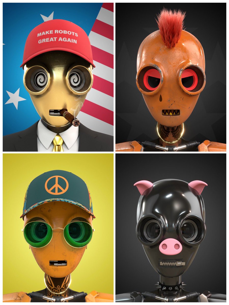 One robot, so many personalities! Which one is your fave #nftcommunity ?