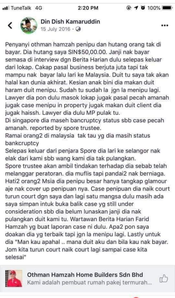 dewangga666's tweet photo. Habis tu kenapa bapak kau lari dari Singapura? Kau pun kenapa tak menetap kat sana? https://t.co/JLTkPwmF7W