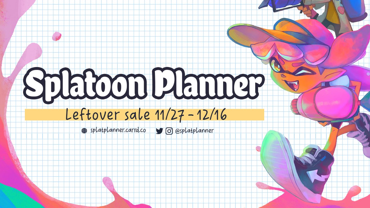 Splat Planner Leftover Sale Nov 27 On Twitter Missed Out On