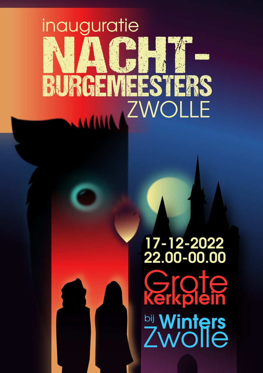 17 december om 22.00 uur inauguratie Nachtburgemeesters van Zwolle. Locatie: grote kerkplein.

Meer info volgt.

Eventlink: fb.me/e/1XXi5Id7B

#nachtburgemeester #zwolle #zgr #nacht