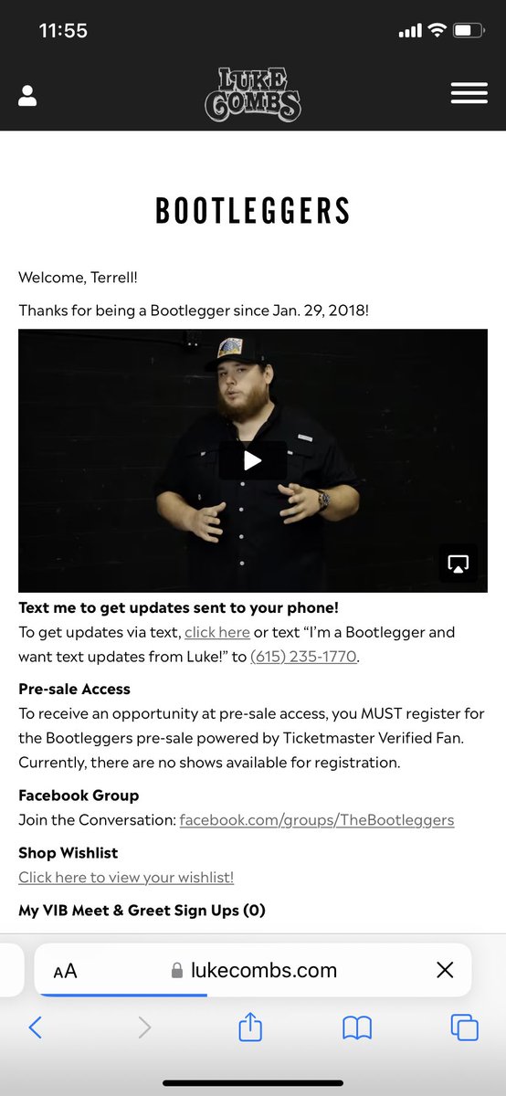 Terrell_Scott_'s tweet photo. Been a Bootleggers member for a very long time that’s gotta be something special @lukecombs https://t.co/Cc88NogHVI