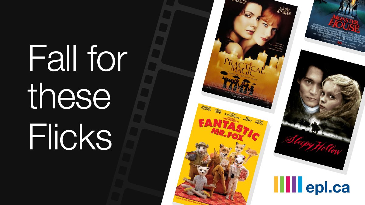EPLdotCA's tweet photo. Cozying up indoors as of late? Nothing beats snowy day blues like a good film or show! Grab your nearest coffee mug, your knottiest blanket and take in the colours of these beloved fall flicks: https://t.co/mdqhhvNQwp #FallFilms #YEG https://t.co/fdeXWQgiHi