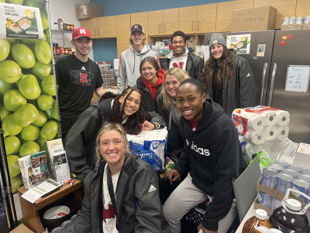 Husker SAAC (@huskersaac) on Twitter photo Took SIX large carloads to the <a href="/HuskerPantry/">Husker Pantry</a> this morning from our Thanksgiving Food Drive. Congrats to @NUTrackandField for taking 🥇in the competition and @HuskersWBB for coming in 🥈! And thank you to the student-athletes from both teams for helping with the drop-off! Took SIX large carloads to the <a href="/HuskerPantry/">Husker Pantry</a> this morning from our Thanksgiving Food Drive. Congrats to @NUTrackandField for taking 🥇in the competition and @HuskersWBB for coming in 🥈! And thank you to the student-athletes from both teams for helping with the drop-off!