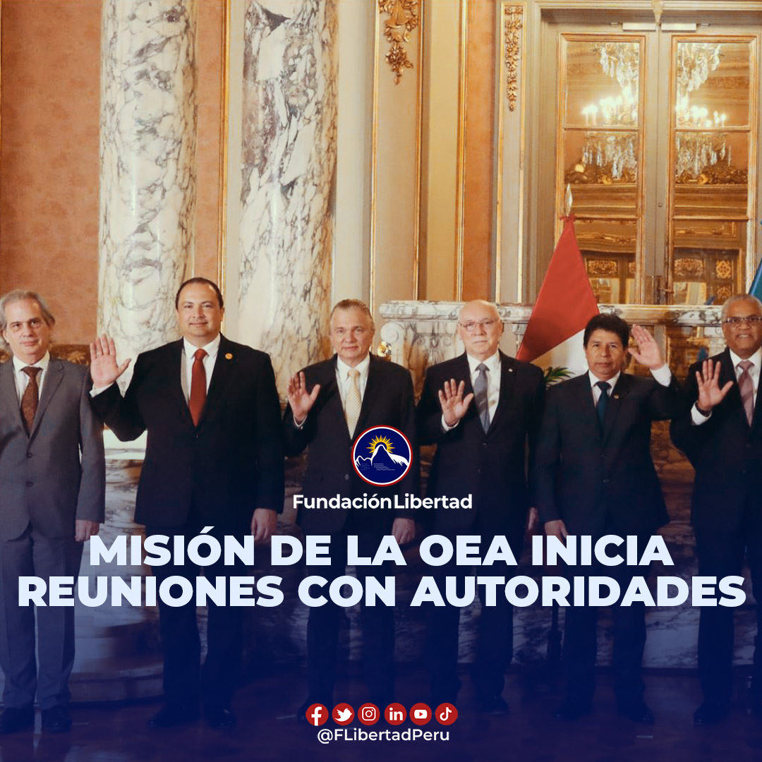 FLibertadPeru's tweet image. #OEA | La OEA este lunes tienen previsto reuniones con los presidentes de los tres poderes del Estado: Pedro Castillo (Ejecutivo), José Williams Zapata (Congreso) y Elvia Barrios (Poder Judicial).

#PedroCastillo #PoderEjecutivo #PoderLegislativo #CongresoDelPeru #PoderJudicial