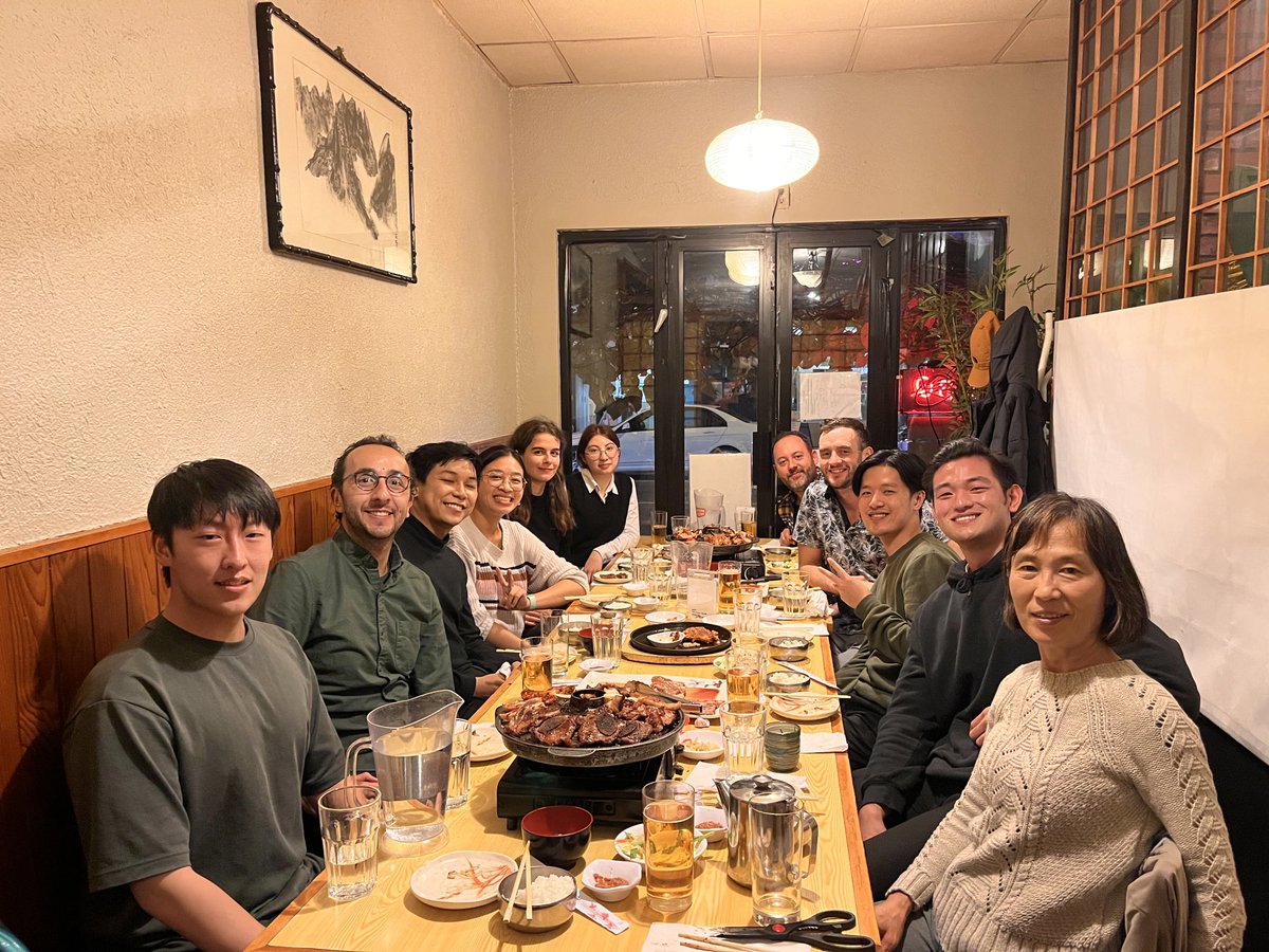 The lab celebrating Ji Hong’s defense!