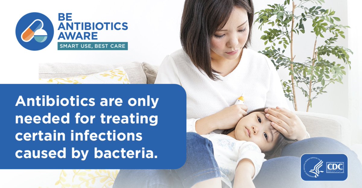 Taking #antibiotics only when needed is one thing you can do to help fight #antibioticresistance. bit.ly/3l8KFyd #USAAW22 #BeAntibioticsAware
