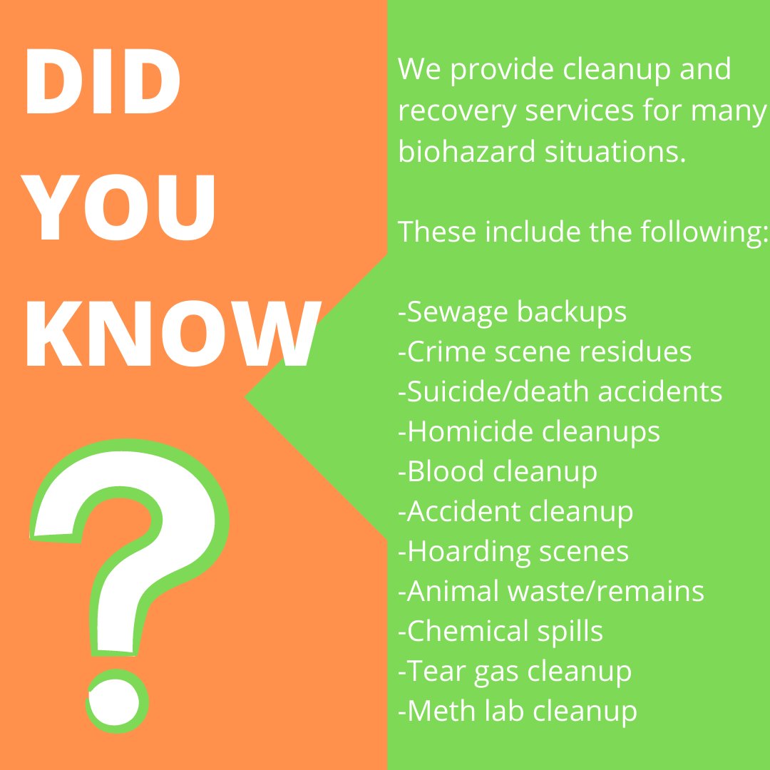 We are more than just a restoration company, we also provide recovery services for many different biohazard situations. Call us today! #biohazard #wichitaks
