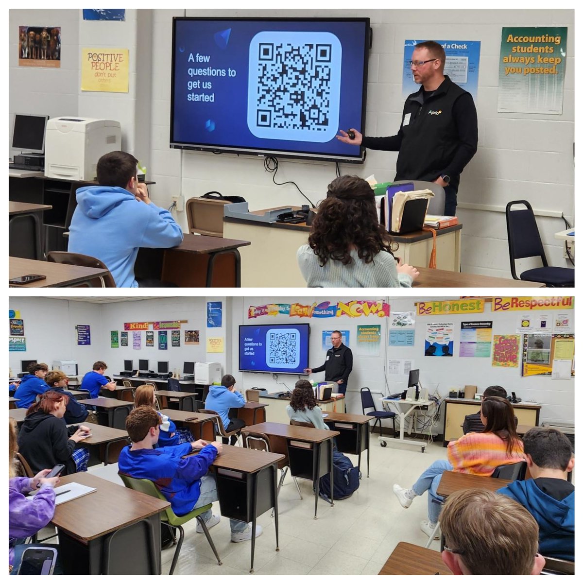 What a treat for the kids at Southington High School... A visit from the chair of our esteemed CPA society! <a href="/MikeMax32CPA/">Michael Maksymiw, Jr</a> of <a href="/AprioAdvisors/">Aprio</a> shared his story and all the #CPA career path options with tomorrow's CPAs (🤞) as part of #AccountingOpportunitiesWeek. #FillThePipeline