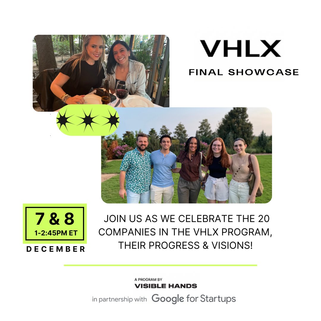 Support our Latinx entrepreneurs who are reshaping emerging industries! RSVP for our VHLX Final Showcase: us02web.zoom.us/webinar/regist…
