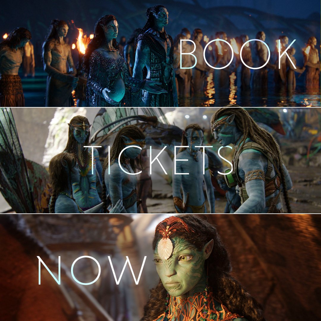 cineworld's tweet photo. Cineworlders... the time has come for you to return to Pandora 💙 Avatar: #TheWayOfWater is on sale now >> https://t.co/7c7X5oCmIF https://t.co/J5OsZqg6gB