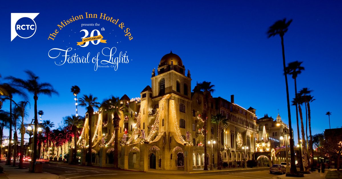TheRCTC's tweet photo. ๐The 2022 Mission Inn Festival of Lights returns this Friday with new 30th Anniversary lighting displays & dรฉcor! Ride with @RTABus or @Metrolink & avoid the hassle of traffic & parking.
@folriverside / @cityofriverside
#RiversideFOL #FestivalofLights https://t.co/KJ6e6XkL4T