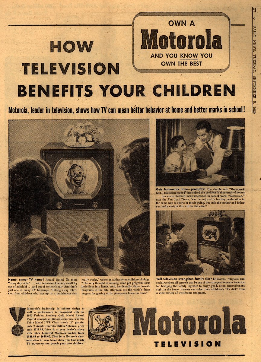 DrSchmocter's tweet image. How #TV benefits your #children. #betterbehaviour and #schoolwork Keeps children out of #mothers hair. #educators #religious and #socialworkers all agree. Brings #family together for #good #wholesome #entertainment. #clown #puppet on a string notwithstanding. #science