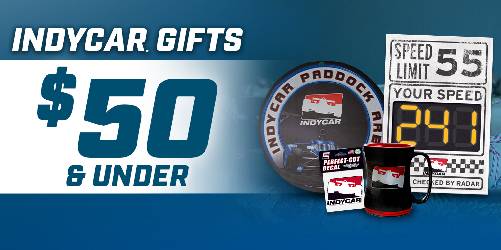 Holiday gifts for the race fan on your list.  Great selection of items for $50 &amp; under. 🎁
Shop INDYCAR Gifts:  bit.ly/3V2yqSE