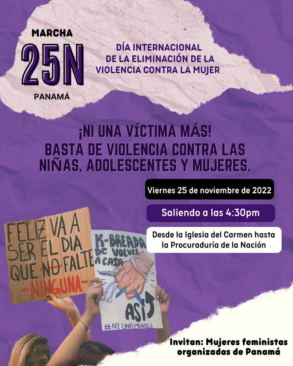 palabrapoderosx's tweet photo. Este viernes 25 de noviembre desde las 4:30 pm nos unimos por las que ya no están y por todas las víctimas de violencias que cada día aumentan desmedidamente. #25N https://t.co/B1dexMBaCt