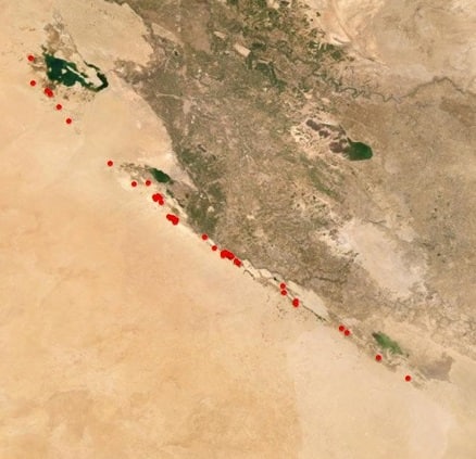 JaafarJotheri's tweet photo. More than 50 natural water springs have dried. #ClimateCrisis and water mismanagement have caused that in the #Iraqi western desert 🏜. For 100 of years, these springs were feeding many villages and bedouins in Iraq. Imagine the consequences of that on people and nature. https://t.co/iPilZqeOaV