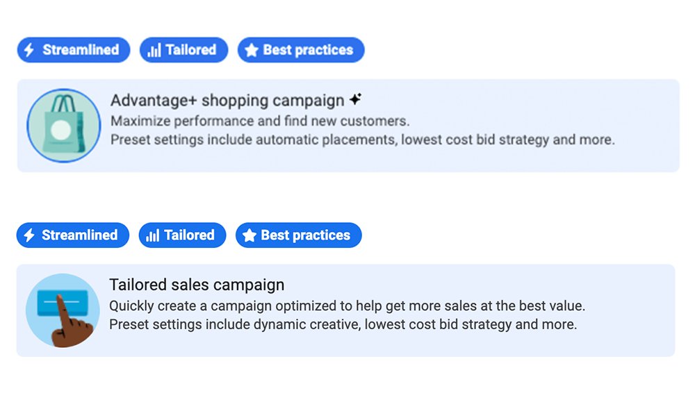 Need some insight from DTC Twitter. Does anyone know the main difference between Advantage+ Shopping Campaign and Tailored Sales Campaign? 
A few of my accounts have ASC and a few have TSC. 
I can't find anything on the line that really breaks it down.