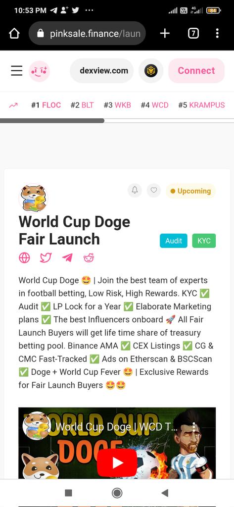 Trending #4 on Pinksale guys. 🔥🔥

Fairlaunch starts in 05 minutes 🔥🔥