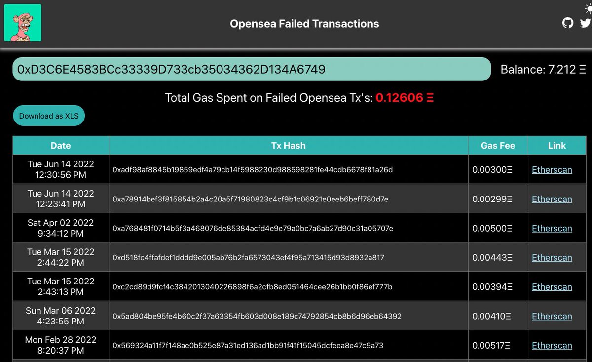 RiceFarmerNFT's tweet image. Do you want to be reimbursed on gas fees from failed Opensea transactions? 

Well, of course you do, we all love free internet money. Luckily for you, I've created an app that will display exactly how much Opensea owes you back in reimbursement!