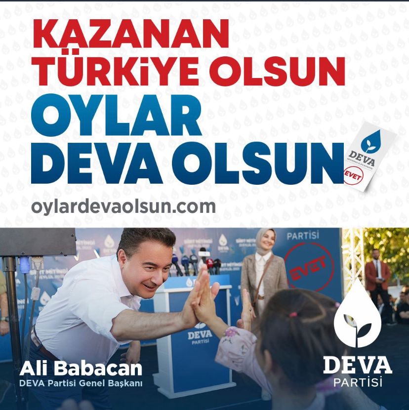 Kazanan Türkiye olsun, #OylarDEVAOlsun