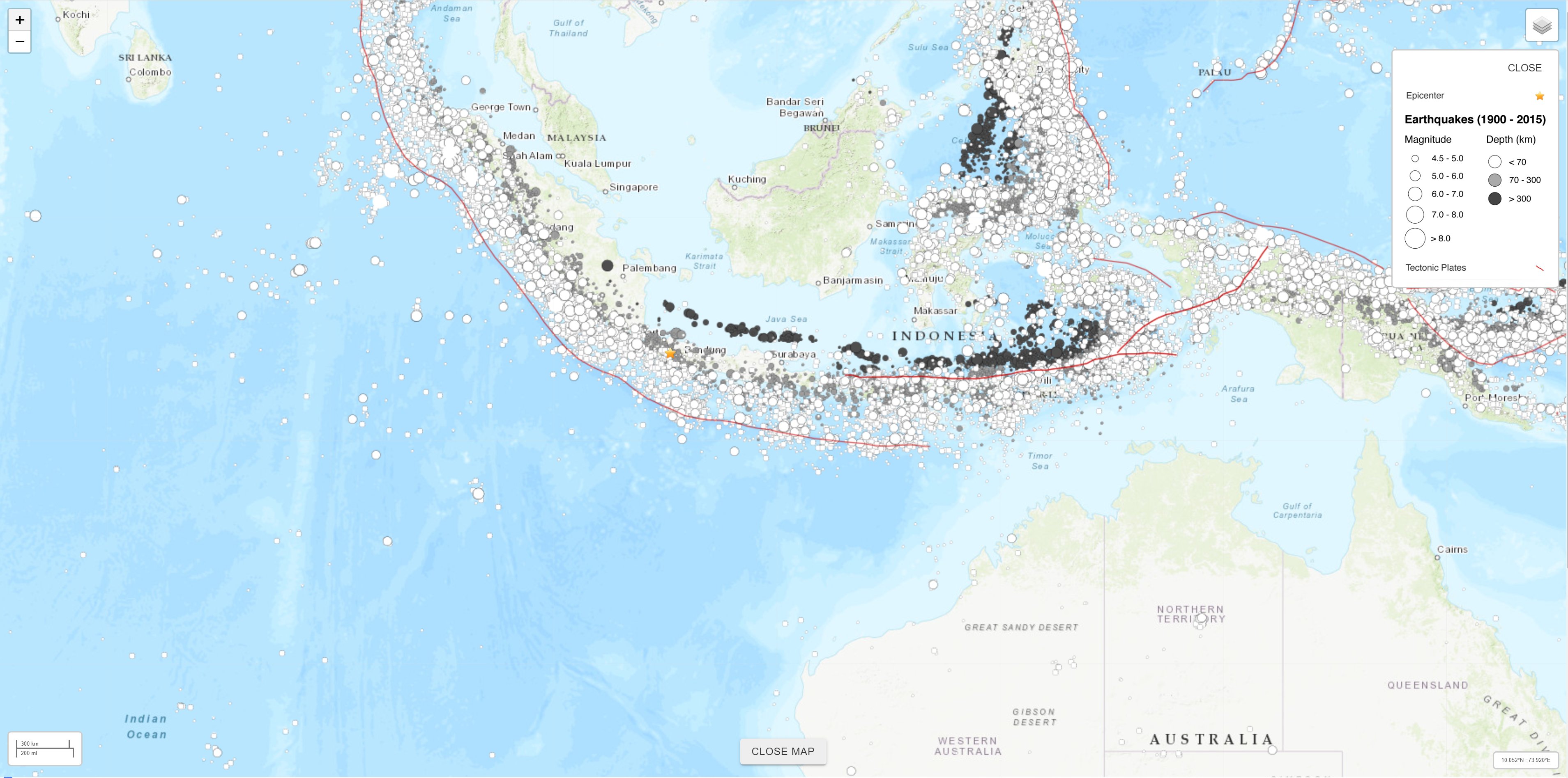 Earthquake tracker indonesia