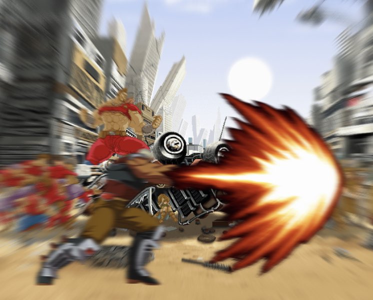 ConquerorKenoh's tweet photo. Hmph…stronger than I thought. Take this! Tenshou Honretsu! https://t.co/xX2Y1Yc9ge