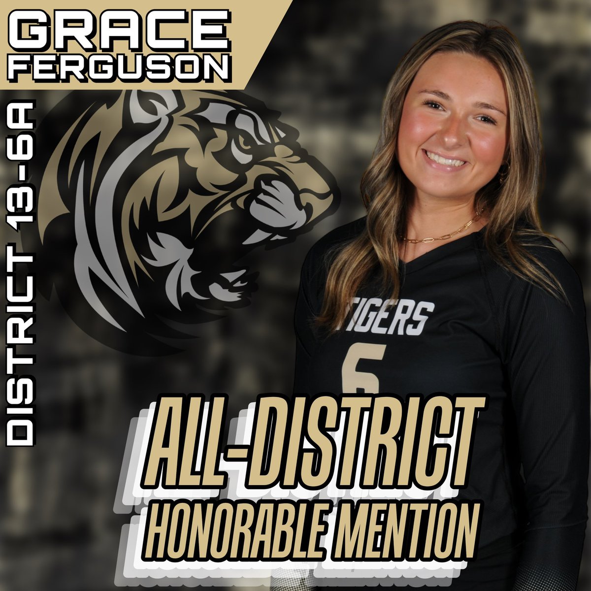 ConroeTigerVB's tweet photo. Congrats to Junior Opposite Grace Ferguson on All-District Honorable Mention!! #SicEm https://t.co/m3R6g0jtxk