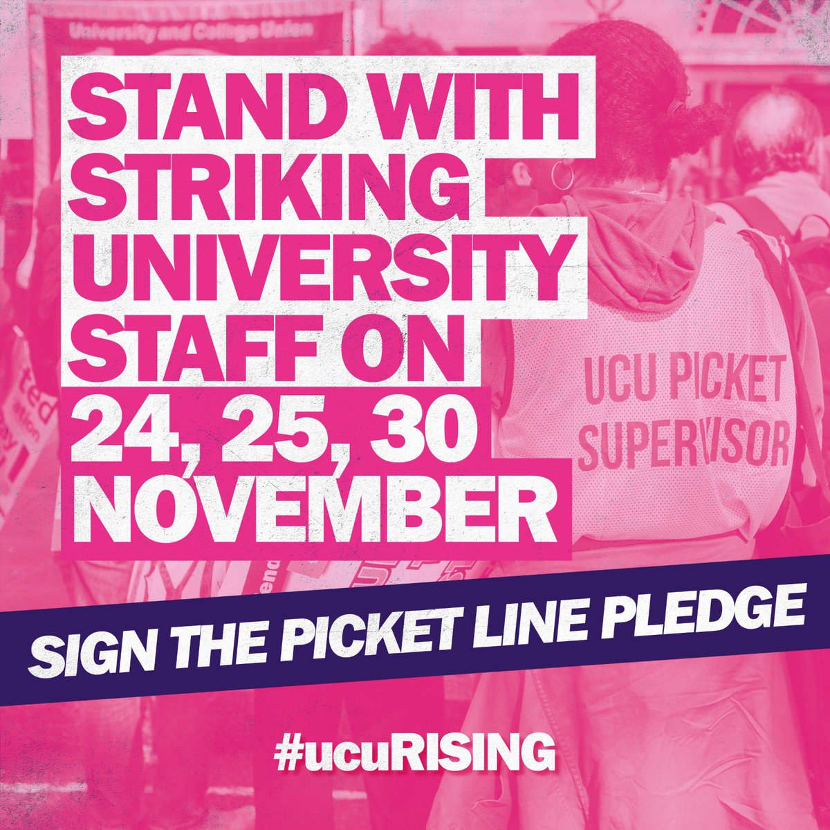 This week, thousands of <a href="/ucu/">UCU</a> members are going on strike to reclaim what’s theirs, protect future generations, and save higher education.

I’ve signed a pledge to join them on the picket line. You can too: ucu.org.uk/supportthestri… 

#ucuRISING