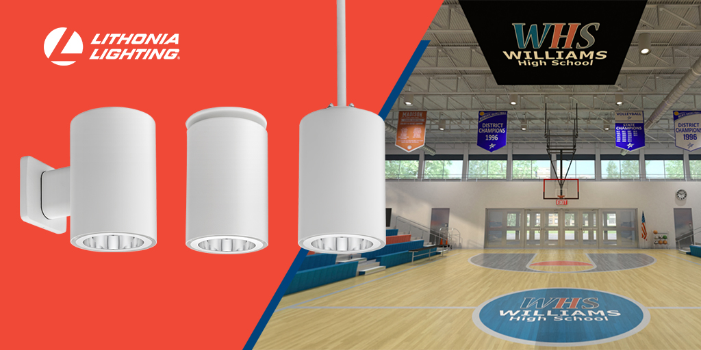 All #LDNcylinders match seamlessly across surface, pendant, and wall mount configurations! Choose between 11 standard architectural colors and any RAL colors.

See the LDN cylinders in the virtual tour of Williams High School: okt.to/z9J8VT
#cylinderlighting #LDN