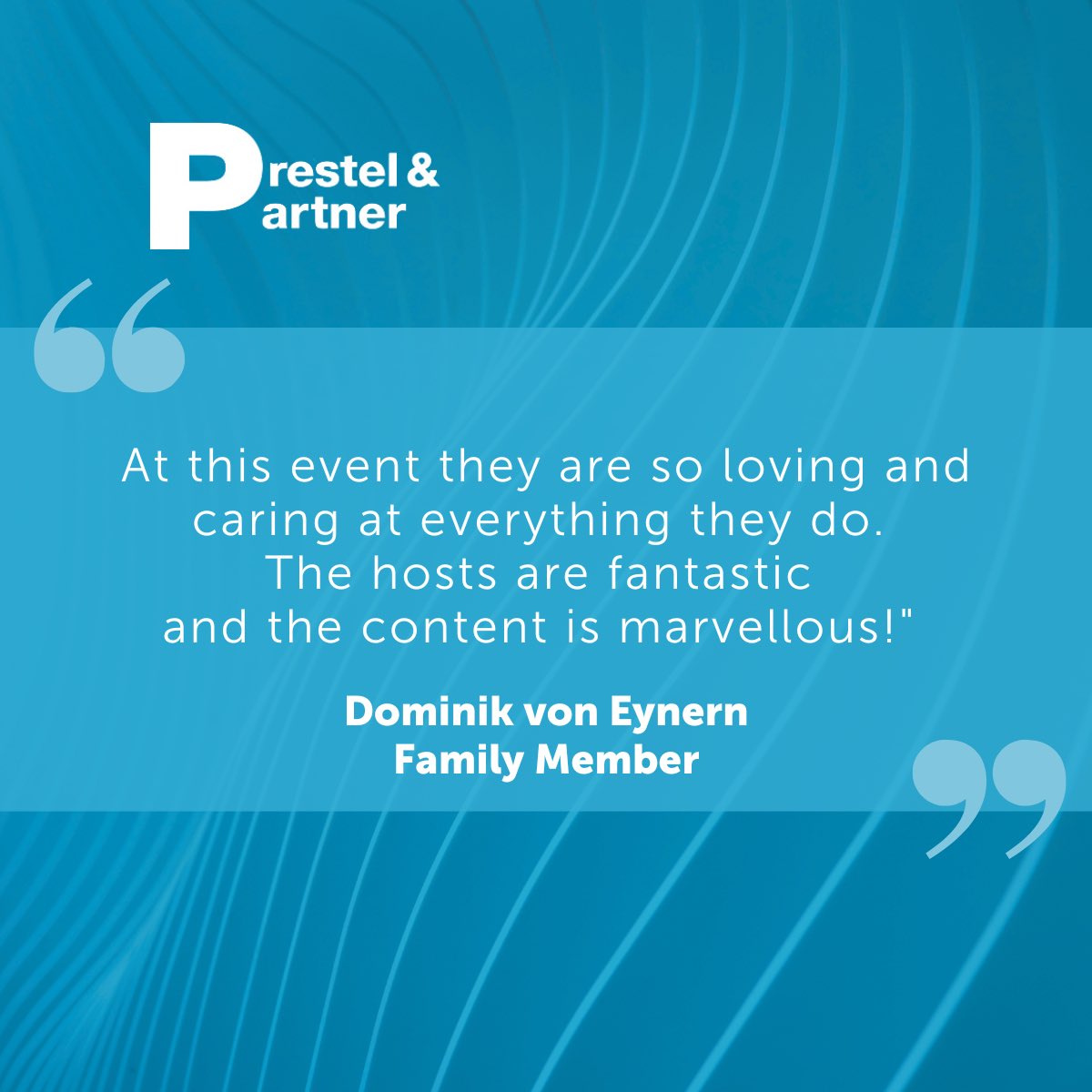 Prestel & Partner (@prestelpartner) on Twitter photo Dominik von Eynern is a 4th generation family member, of a 5th generation family.  He understands Family Office life and being
a contributing member of a family business. He advocates for improving the quality of inter-family communication and synchronisation within a family. Dominik von Eynern is a 4th generation family member, of a 5th generation family.  He understands Family Office life and being
a contributing member of a family business. He advocates for improving the quality of inter-family communication and synchronisation within a family.