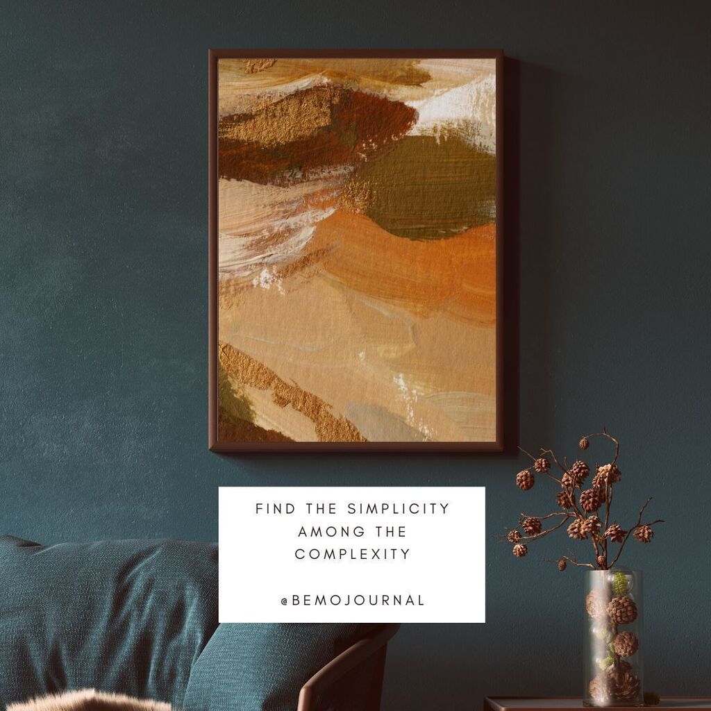 BeMoJournal's tweet photo. What do you see - simplicity or chaos?
#question #BeMo #journalprompt #BeMoJo #journaling #beauty #IGetTo #perspective #motivation #understanding #workingthroughit #showingup #doingthework https://t.co/TKPH2MwO6K
