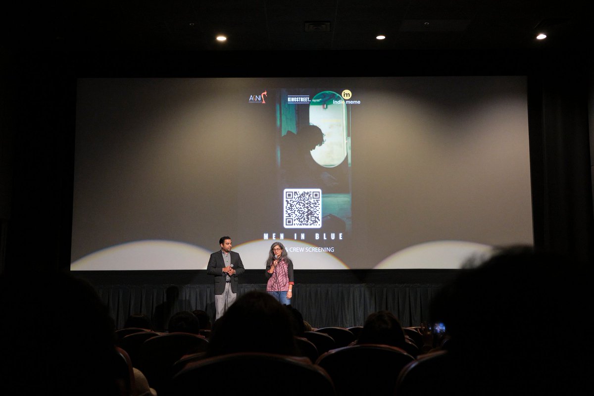 indiememe's tweet photo. What an awesome night we had at our MEN IN BLUE member screening + mixer! Thanks to filmmaker @msd1729, @Kinostreet1, @agnidance, and @austinfilm for a fantastic film and event. https://t.co/Jx8Hl9WNme