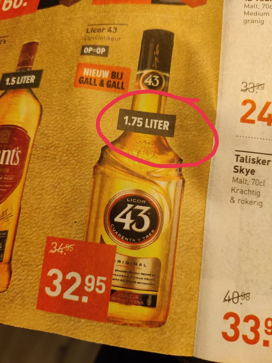 Speldenkussen80's tweet photo. 🤤🤤oh damn 1,75 liter.....laat ik nu net morgen naar de gall moeten om m'n bestelde voorraad wijn op te halen....dan gaat deze sowieso ook mee 😋 #gallengall #licor43 #drankhoofd 😜 https://t.co/MlUDtNxJdT