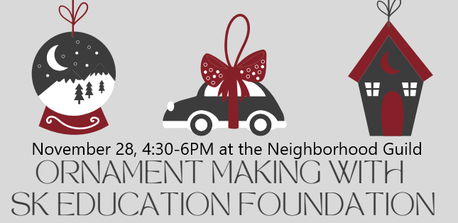 We love sponsoring a holiday tree. This year, we're hosting an ornament-making afterschool activity: 11/28, 4:30 - 6:00 PM at The Neighborhood Guild - room 14. Drop by! 
fb.me/e/3EhAWA3SE