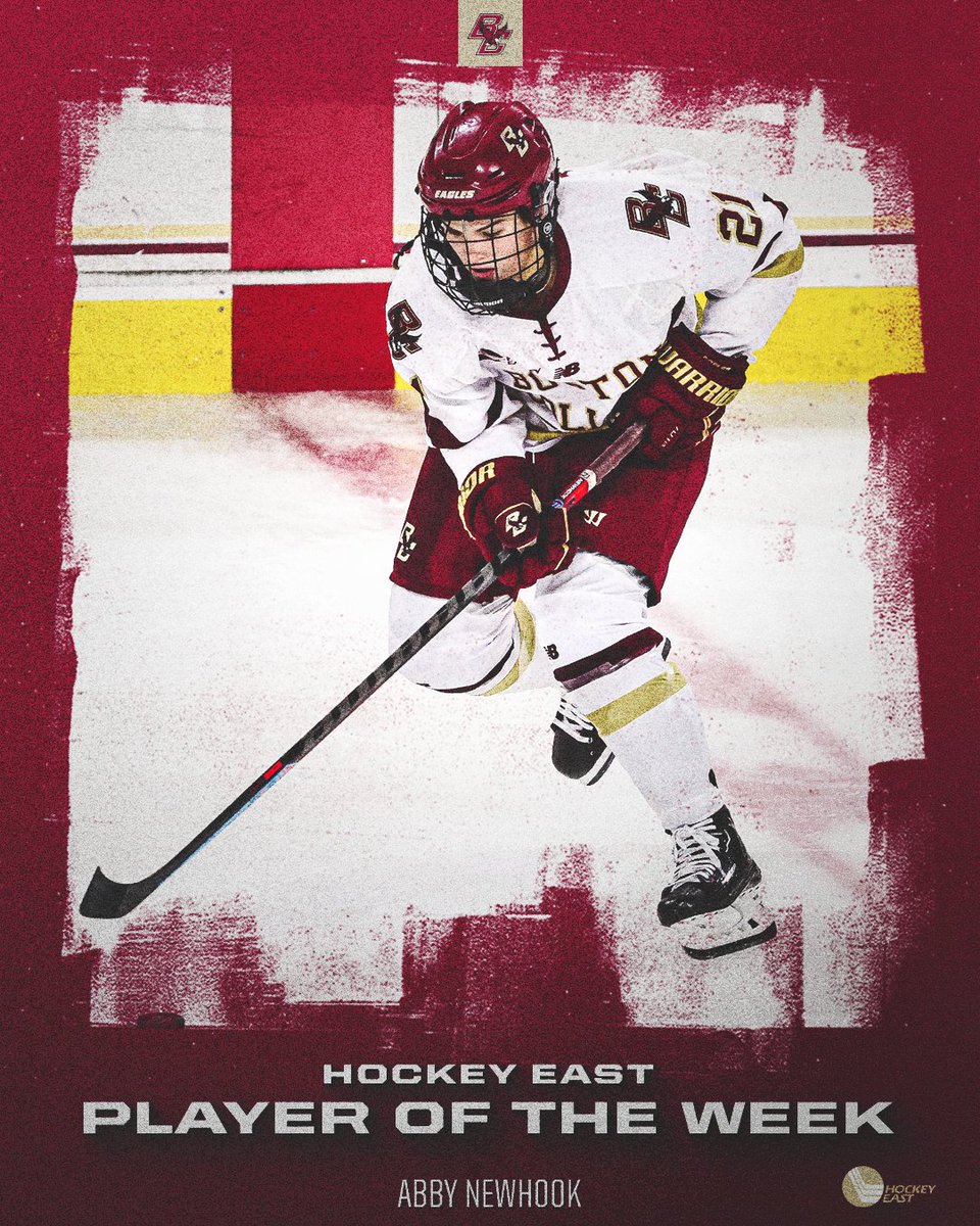 Abby Newhook ➡️ Hockey East Player of the Week

#ForBoston🦅
