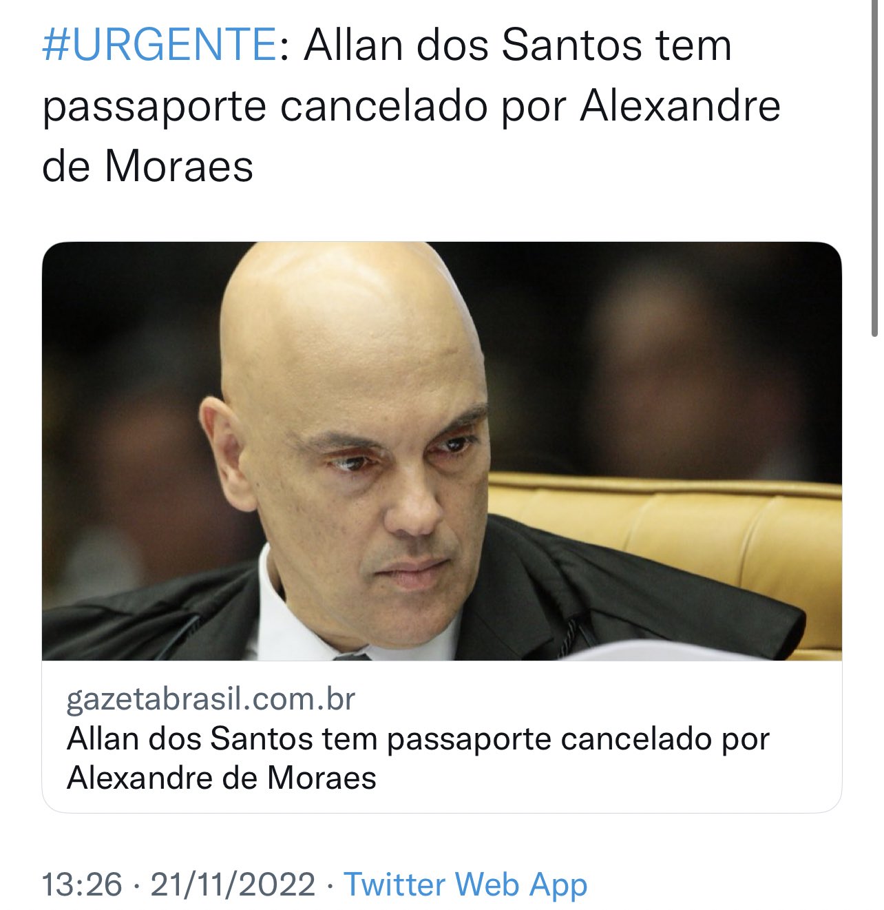 Advogados de Direita Brasil on Twitter O ministro determinou também que o cancelamento do