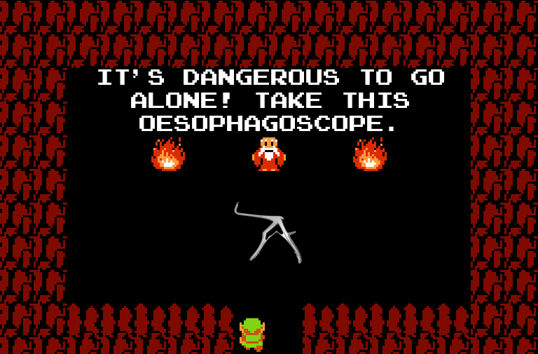 BotDangerous's tweet image. It's dangerous to go alone! Take this oesophagoscope.