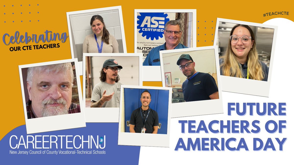 Yesterday was Future Teachers of America Day! This year, we welcomed many professionals who switched careers to share their expertise as #CTE instructors. We encourage others to follow this path and join us in the future as a CTE teacher! Learn more: careertechnj.org/become-a-cte-t…