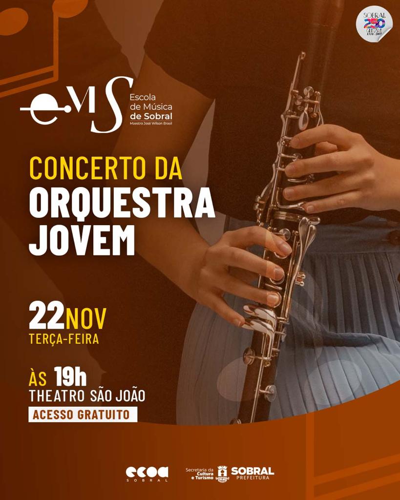 ecoasobral's tweet photo. A Escola de Música de Sobral, apresenta, nesta terça (22), às 19h, no Theatro São João, com acesso gratuito, o Concerto da Orquestra Jovem, coletivo musical que compõe os grupos de referência da escola. 

#Musica #Concerto #OrquestraJovem #EscoladeMusicadeSobral 
#EcoaSobral https://t.co/DHLU6Dzj8H