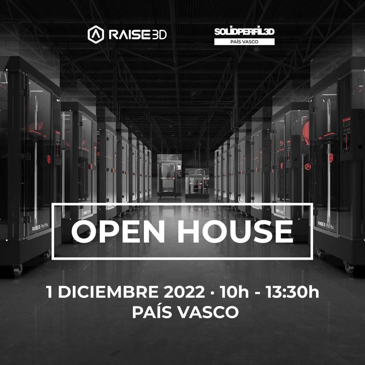 El próx. 1 de diciembre, desde @Solidperfil3d País Vasco organizamos día de puertas abiertas Open House @Raise3D_Iberica en Tolosa, Guipúzcoa. Si estás cerca no dudes en pasarte, habrá tortilla rica ;-) Apúntate: docs.google.com/forms/d/e/1FAI… Estamos aquí: goo.gl/maps/ncxmbFz8w…