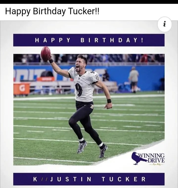 Happy birthday Justin Tucker the G.O.A.T. 