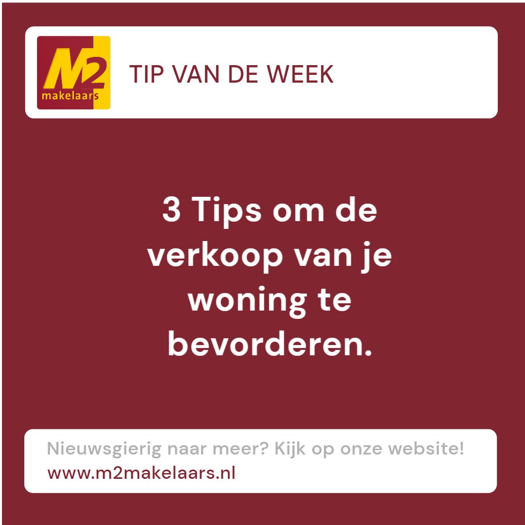 𝙏𝙞𝙥 𝙫𝙖𝙣 𝙙𝙚 𝙬𝙚𝙚𝙠! 💡

Het besluit is genomen, je gaat je huis verkopen! Een spannende en drukke tijd. Met deze 3 tips kun je een goede verkoop bevorderen 👇

1. Ruim op!
Voor kijkers moet een woning voelen alsof ze er zelf wonen, prop
