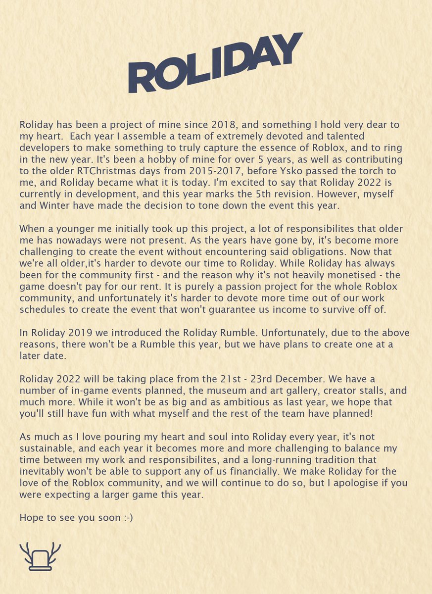 Younite's tweet photo. Roliday 2022 #Roblox https://t.co/dyYFn9XkWe