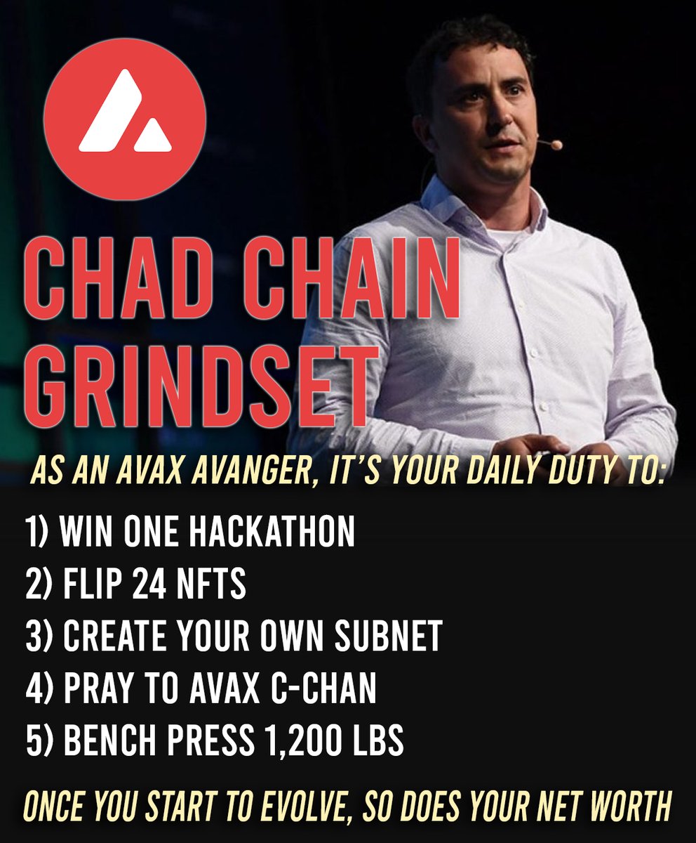 The grinding never stops for AVAX Avangers.
Just another day in the Chad Chain, simple as. 🔺