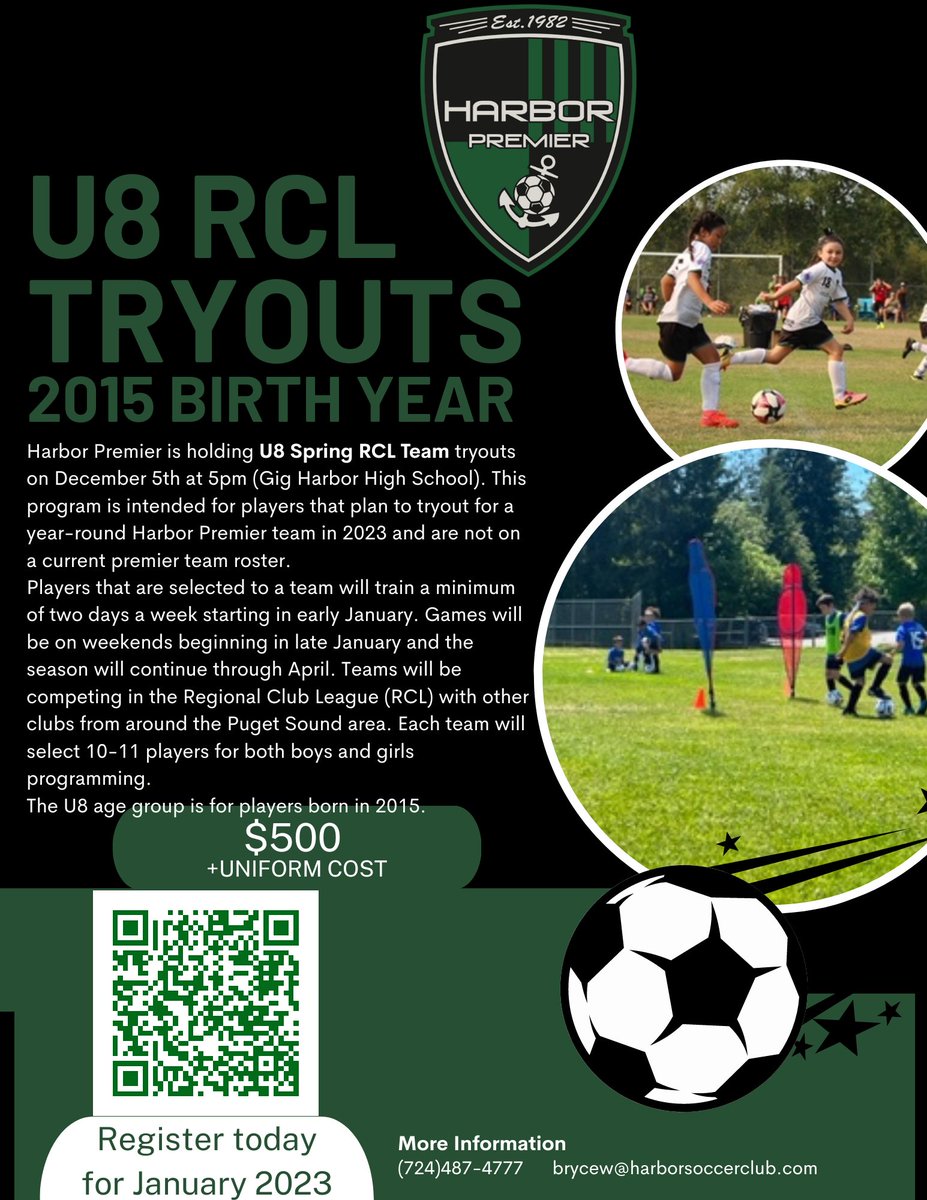 HarborPremier's tweet photo. Reminder to sign up for U8 RCL Tryouts. https://t.co/DakNoY4BLJ #harborpremier #weareharbor https://t.co/Zf7Q7aHaJC